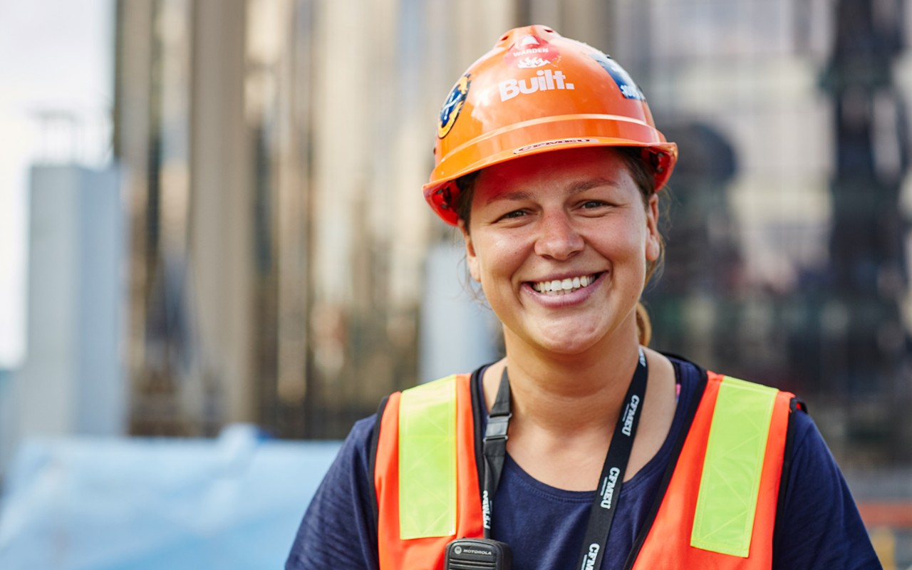 Female construction worker